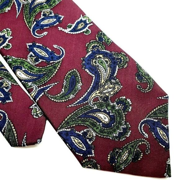 Robert Talbott Silk Tie Purple Print Paisley Class - Picture 1 of 7